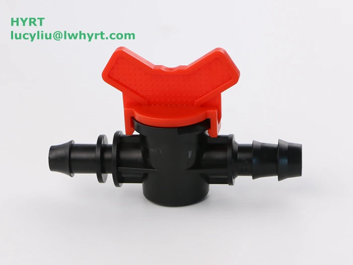 gardenfarm irrigation system POM barb offtake mini valve for LDPE pipe drip pipe