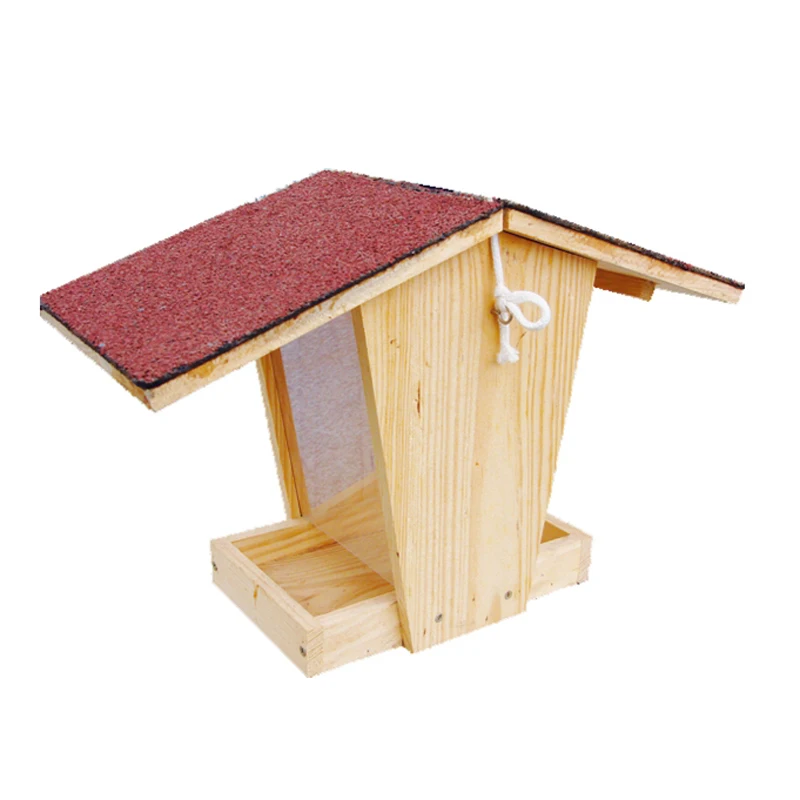 China Factory Wholesale Portable Newest Style Window Wooden Wild Bird Feeders With Cheap Price