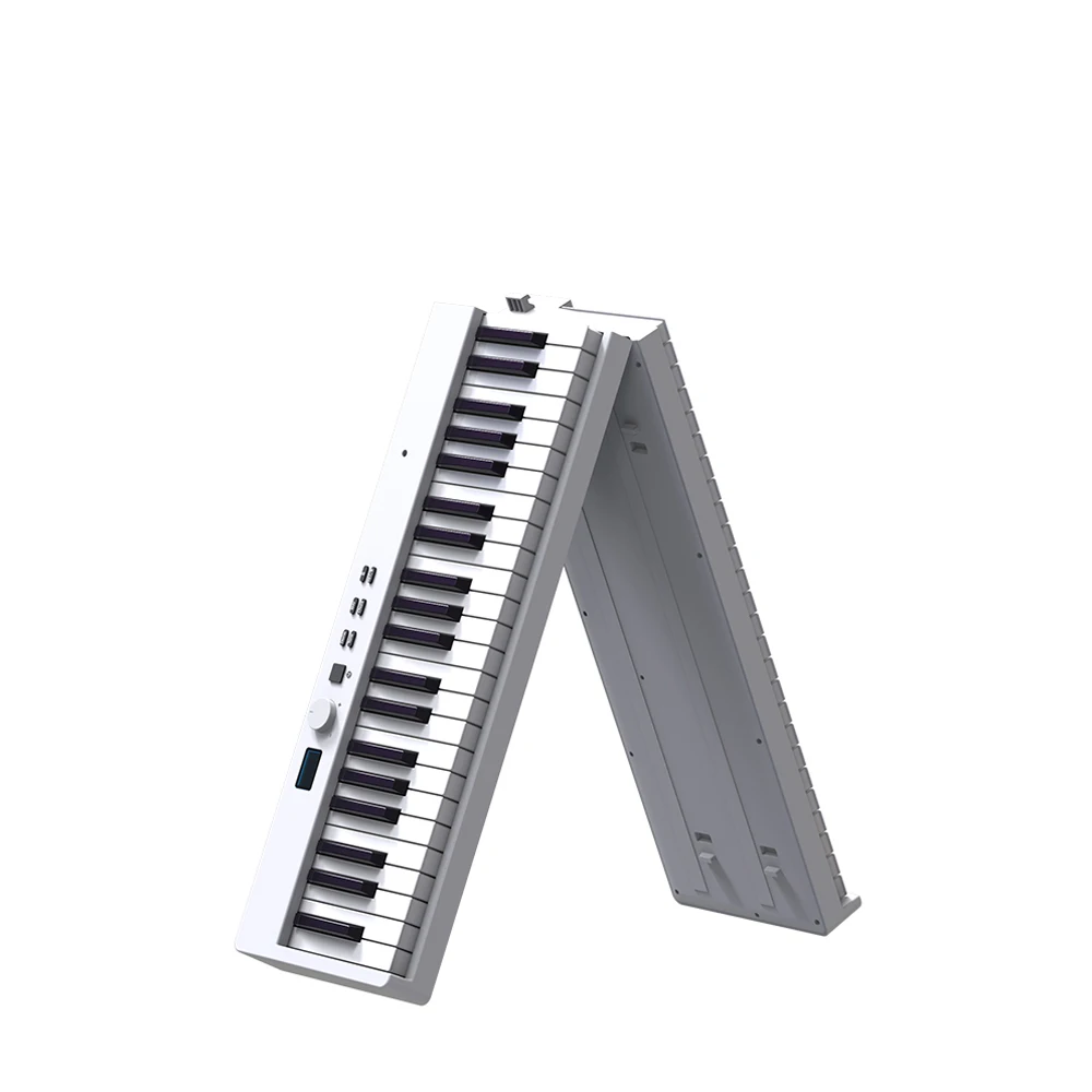 Hot wholesale sell 2024 WHITE  Classic piano electronic piano folding keyboard made in China Konix digital piano forbeginner