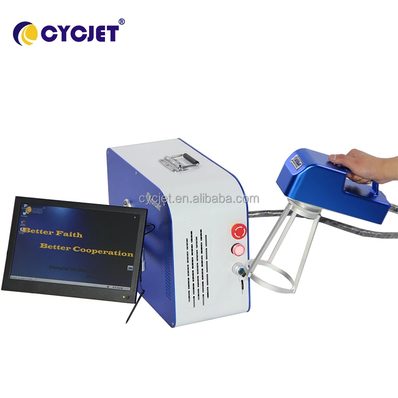 30W tyre QR code and logo mark Handheld Mini Marker Portable Fiber Laser Marking machine