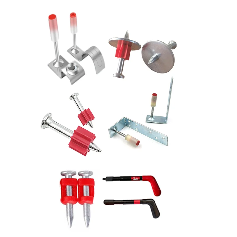 diameter 16mm 20mm 25mm,  32mm 40mm 50mm steel ceiling nail silencer driving pin ceiling clip Intergrated fire nails/