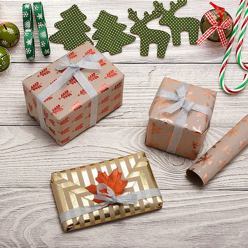 Kraft Custom Printed Wrapping Paper Roll Colorful Tissue Paper Gift Wrapping Paper Manufacturer for Birthday, Halloween,Wedding