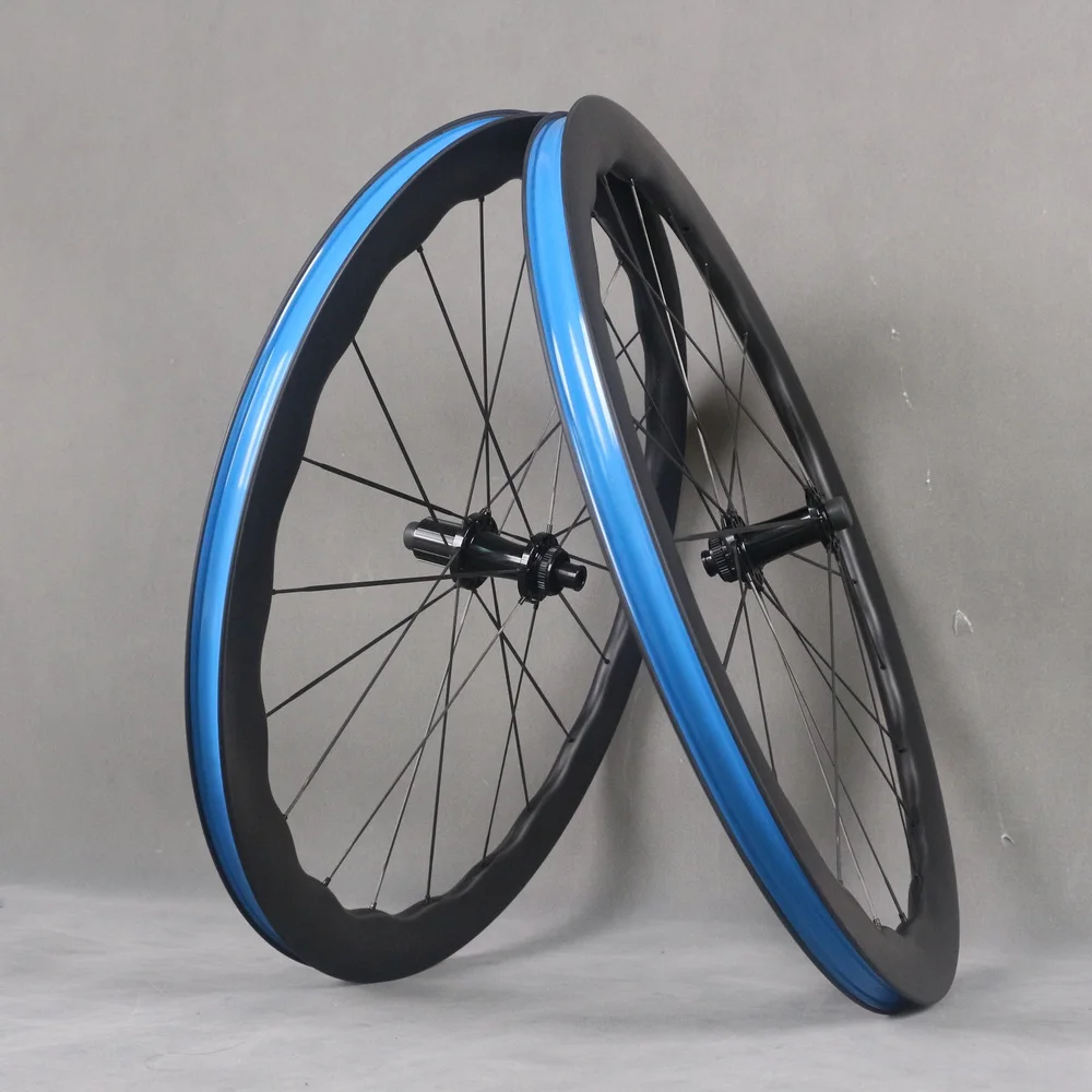 Road carbon spokes wheelset  Wave 50X28mm Carbon Wheelset Disc Brake Gravel Carbon Spoke 1337g Ratchet 54T Road Bike Wheels