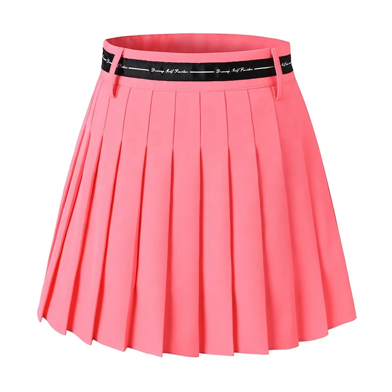 Summer sexy girls Sports woven Cotton tennis skirt  Women Ladies high spandex Short Skirt Pleated Mini Fit Skirt