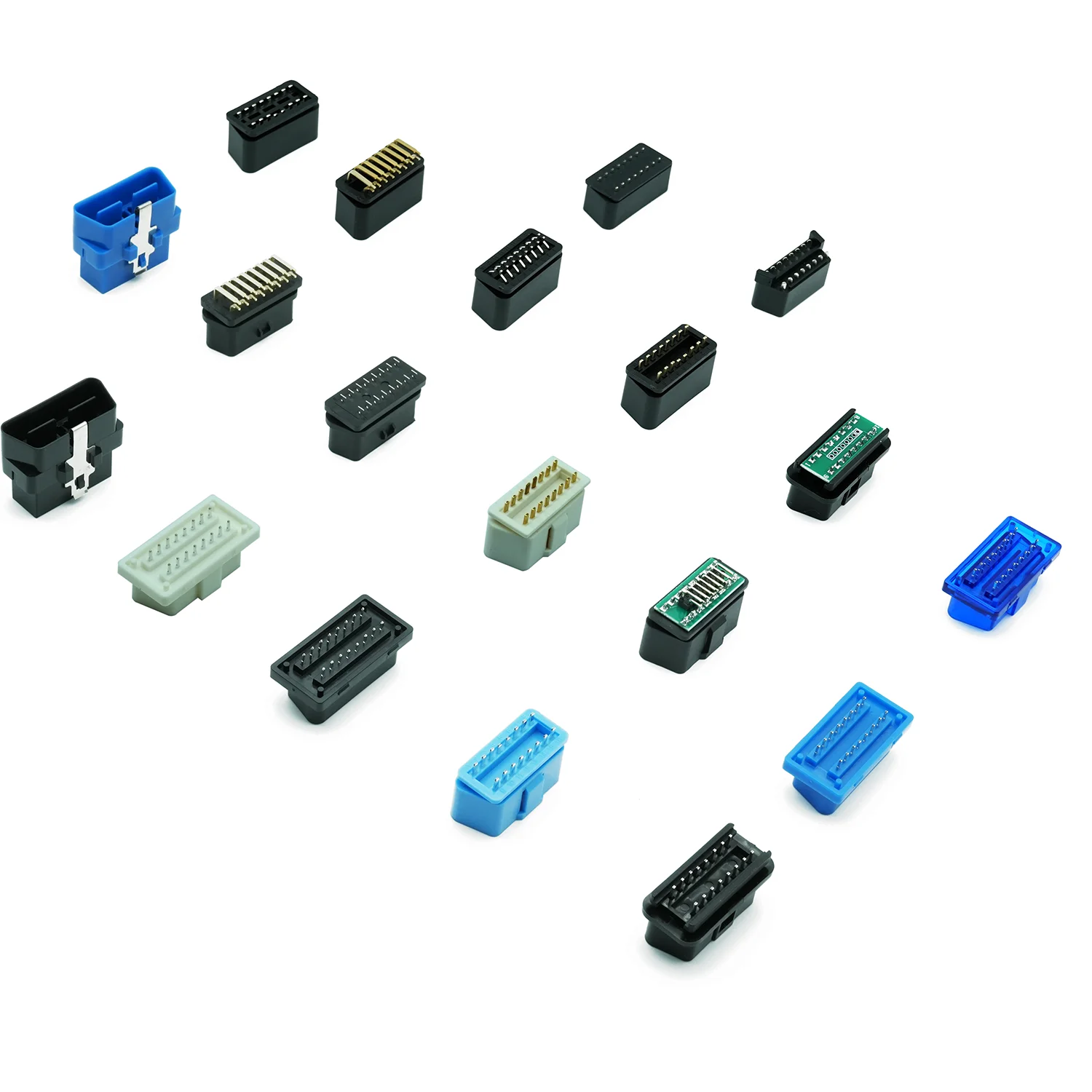 16pin 24V OBD2 PCB установленный под прямым углом автомобильный Позолоченный разъем OBD