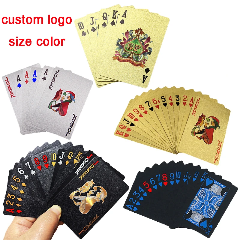 Wholesale Box Usaroyal Game Cards Collection Cards Green Anime Playing Card poker pvc For Fans Gift dollar euro Gold Black White