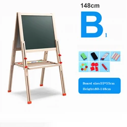 Folding Standing Wooden Double Sided Toddler Art Easel Dry-Erase Magnetic Drawing Board Toy For Kids