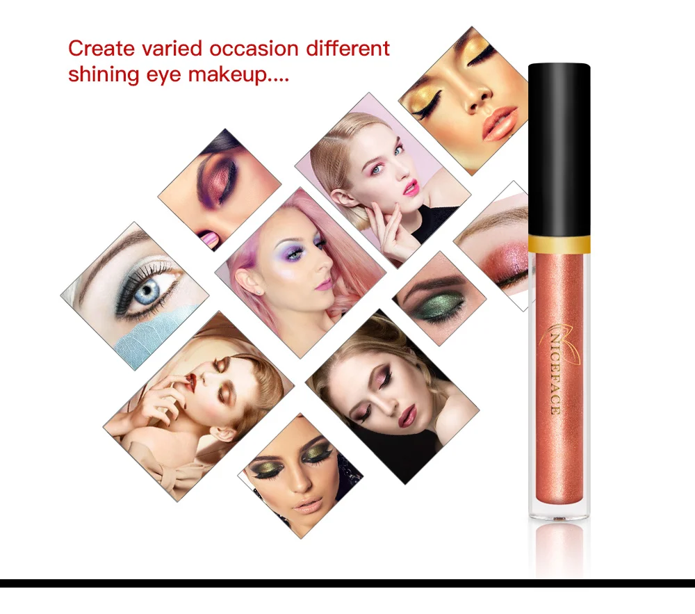 hot sale 17-Color Glitter  Charming Eyeshadow Liquid Twinkle Liquid Eyeshadow