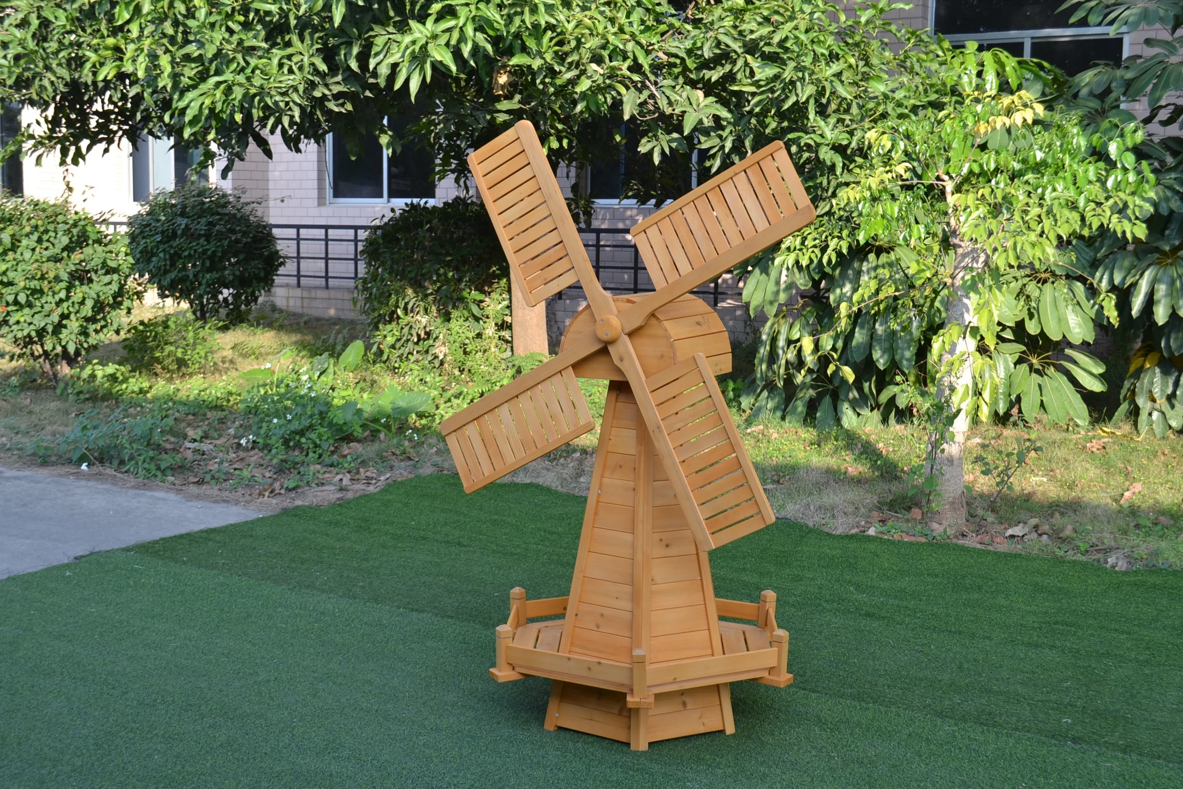 Wooden garden item windmill