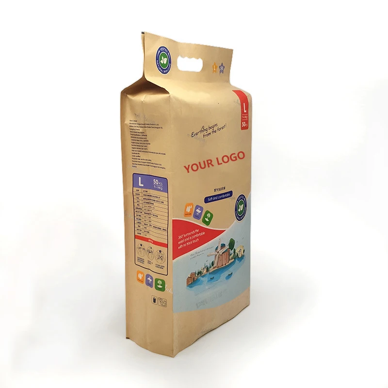 Hot Selling Eco Friendly Disposable Pulling Pants White PE Poly Nappy Plastic Baby Diaper Empty Packaging Bags