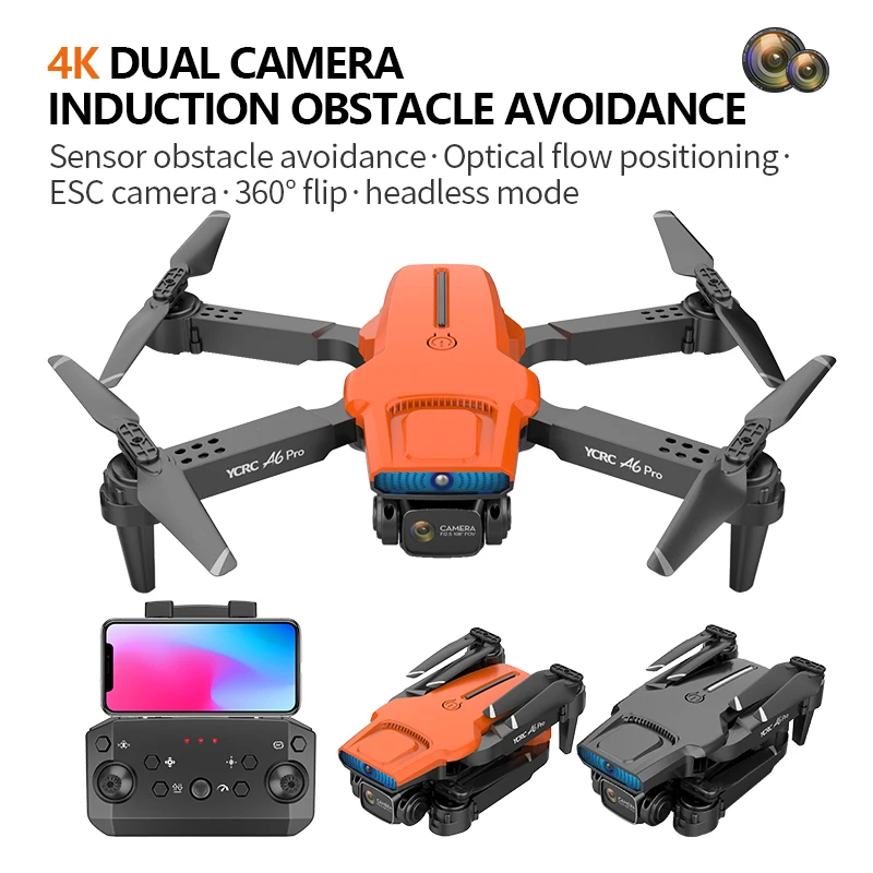A6 PRO mini dron 4k cheap gps drone 4k with cameras WIFI fpv radio control toys rc drone
