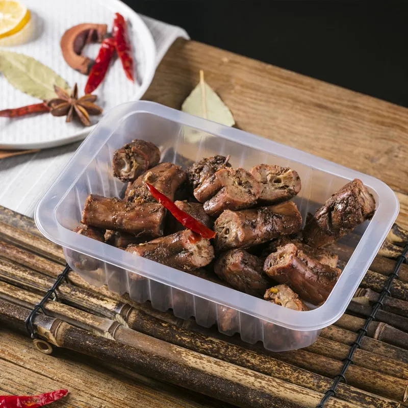 Chinese factory wholesale disposable plastic food box lunch container with lid
