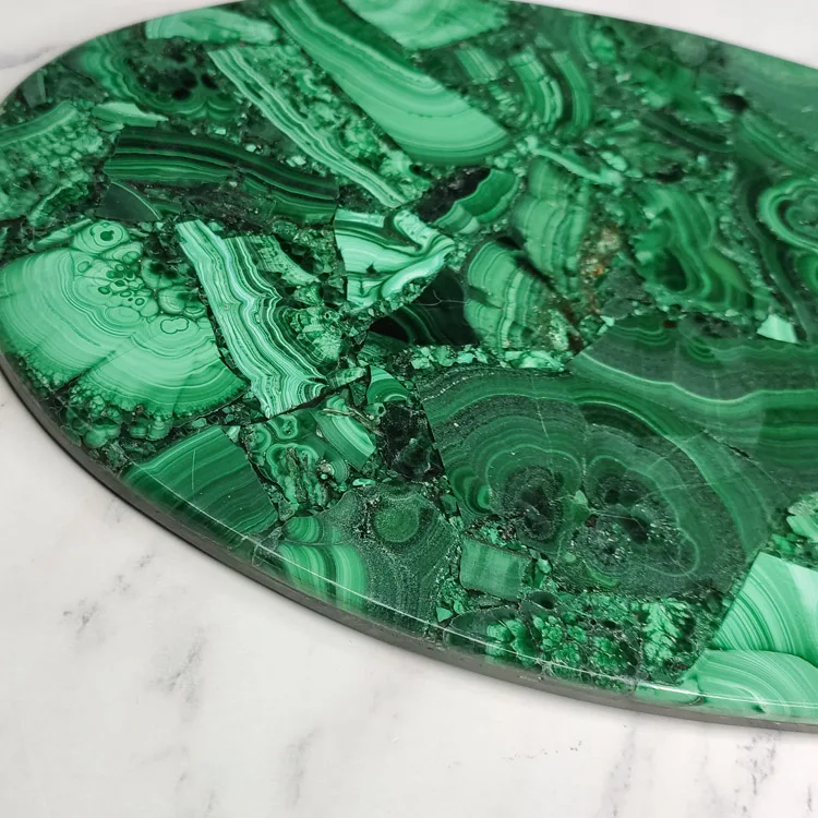 Gemstone Malachite slabs Best Cheapest Malachite Stair Iron Wrought Stair Homedecor material