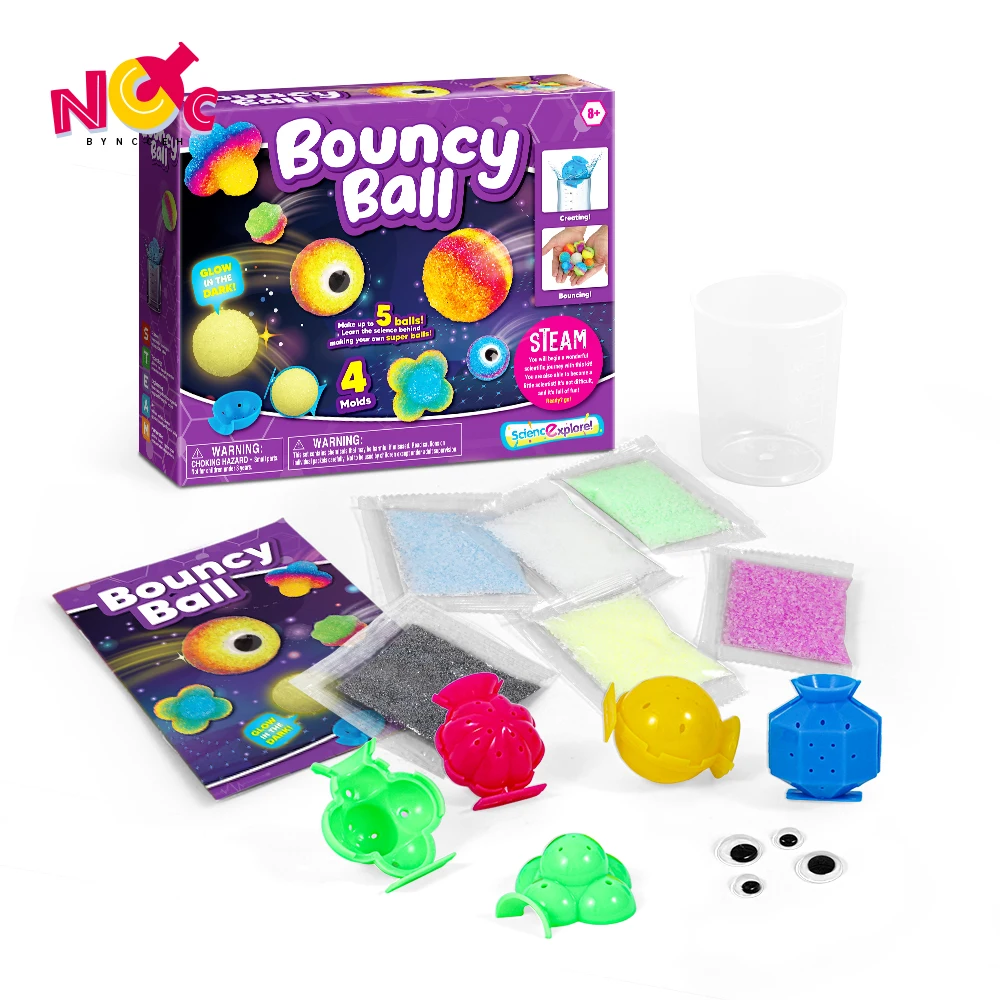 ByNCCeh Education Science Explore Make You Own Bouncy Ball Chemistry Tools Toys for