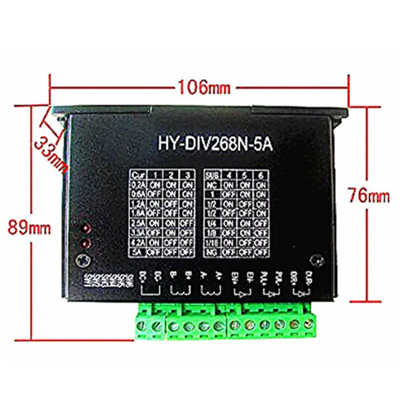 HY-DIV268N-5A CNC Controller TB6600 Stepper Motor Driver