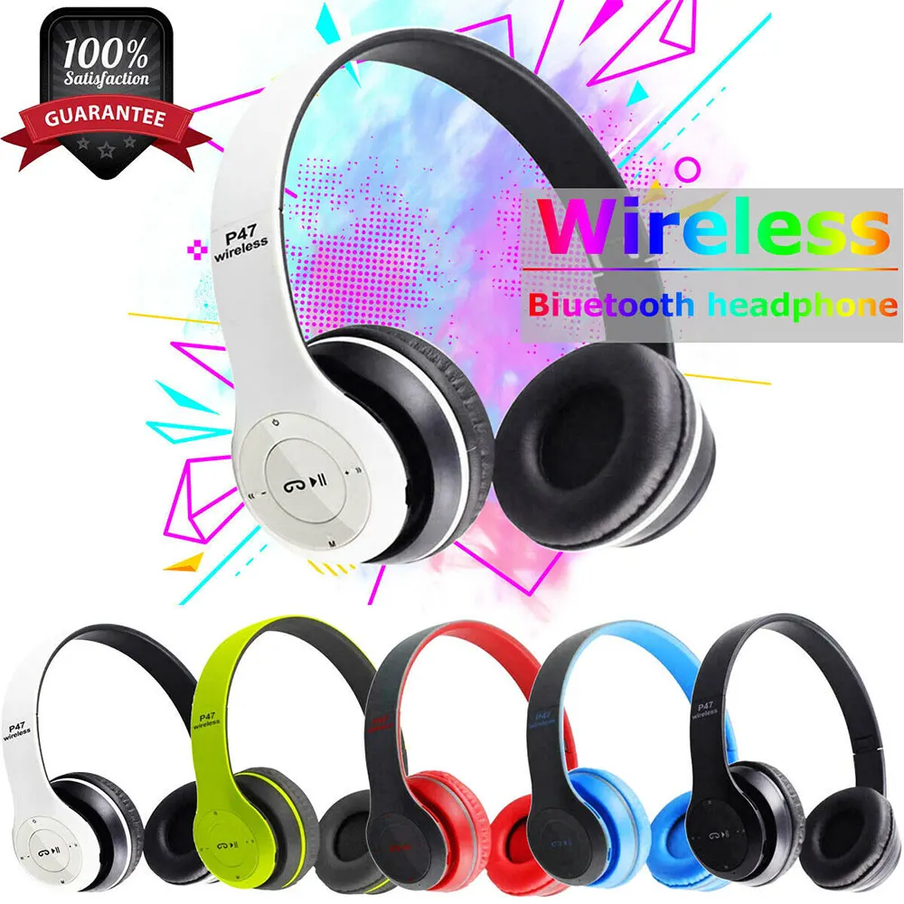  The Cheap price P47 Wireless headset Sports earphone with TF card Hands Free wireless headphone With