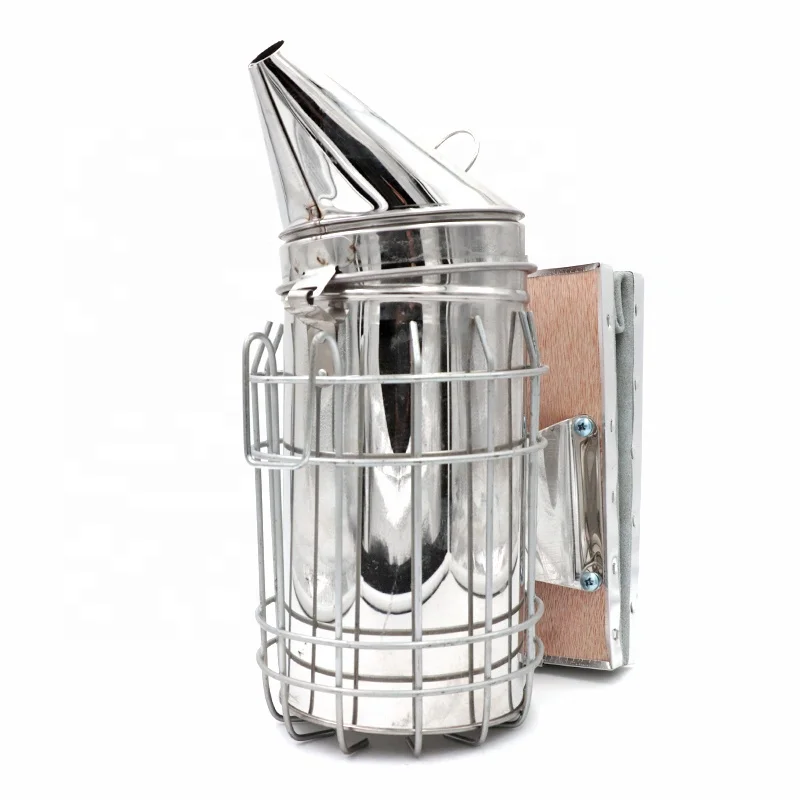 Beekeeping Smoker Kit Stainless Steel Equipment Hive Box Tool Supplies For Beehive Bee Manual Smoke Maker With Hanging Hook Tool