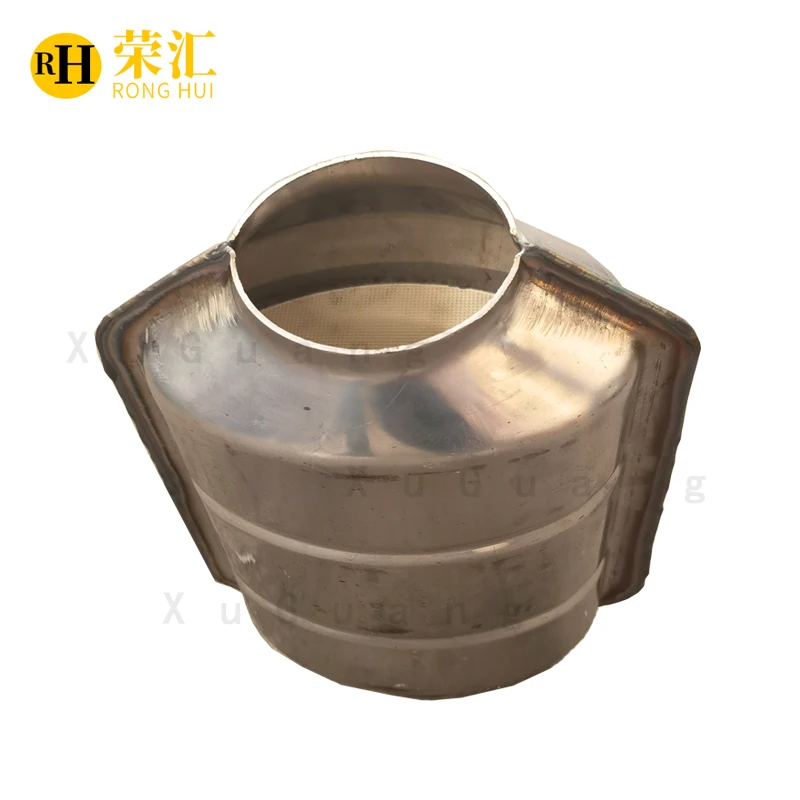 Хит продаж универсальный Овальный каталитический конвертер с плоским сотовым керамическим катализатором внутри euro1 euro3 euro4 euro2