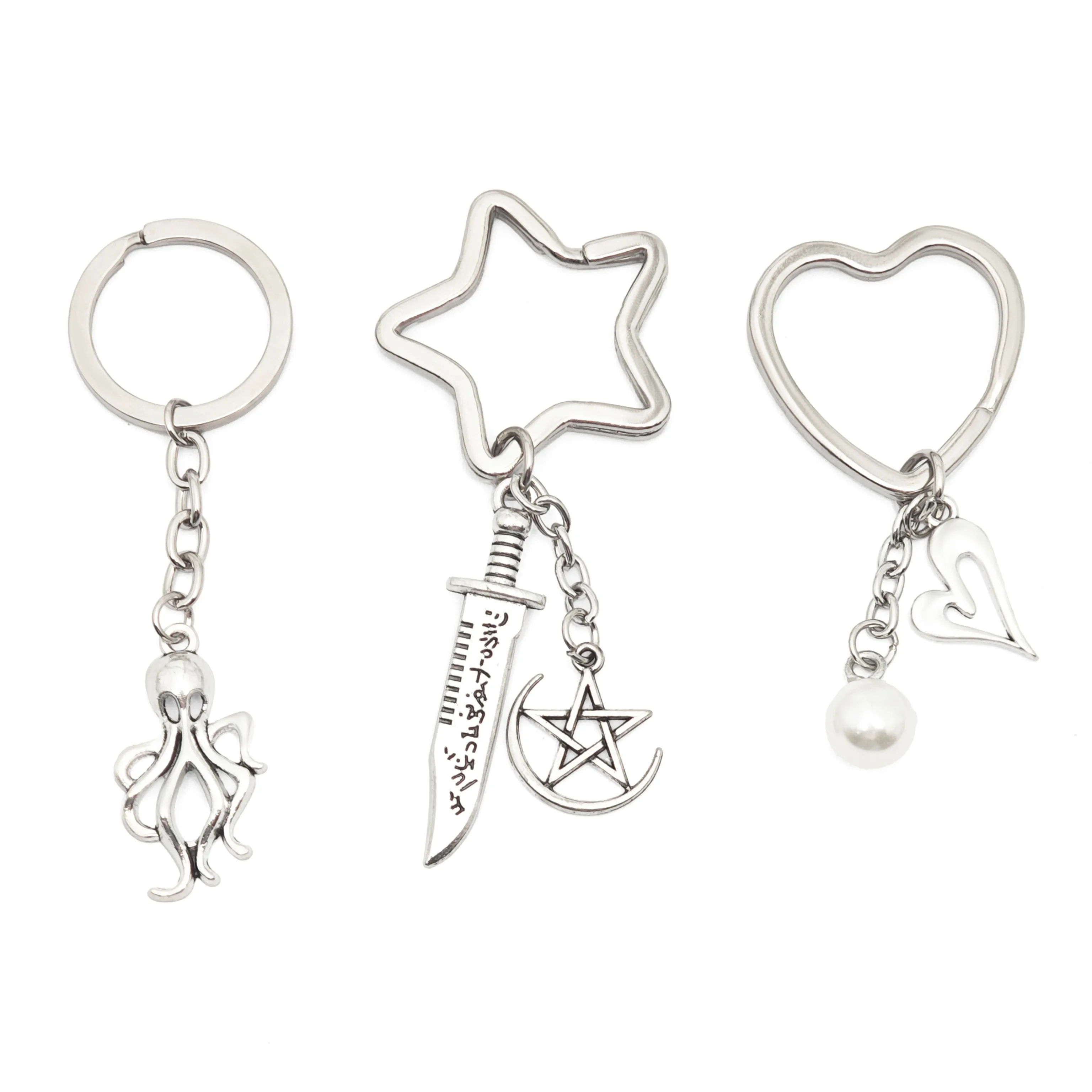 Promotional Metal Butterfly Key Chains Custom Logo Flower Keyring Design Cute Metal Key Ring Keychain Pendant