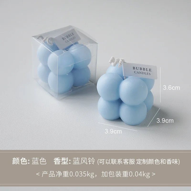 Custom Home Fragrance Soy Wax Sweet Scent Candy Mini Small Bubble Cube Candle Creative Scented Candles For Gift