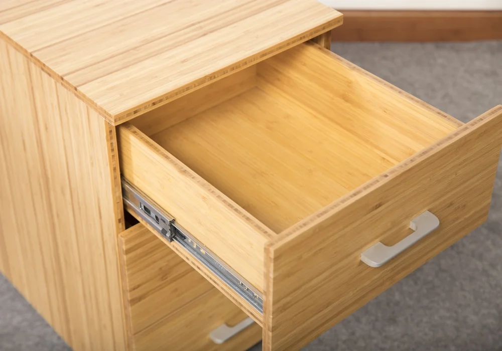 New Design Freestanding Office Furniture Bamboo Chest Storage Cabinet With 3 Drawers