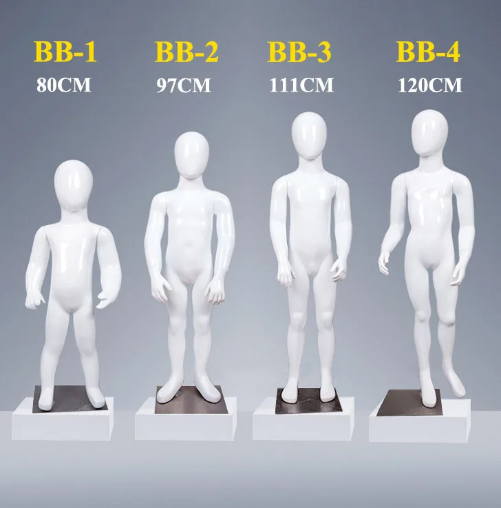 Fashion Full Body White Children Model Kids Ghost Mannequins for Sale