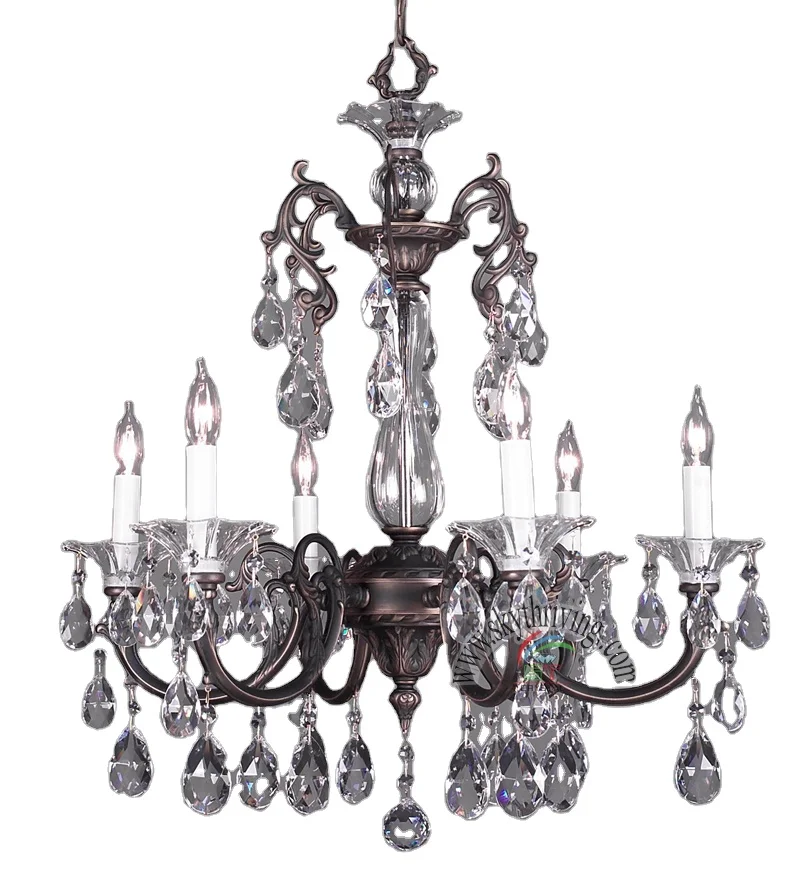 roman bronze via lombardi chandelier lamp