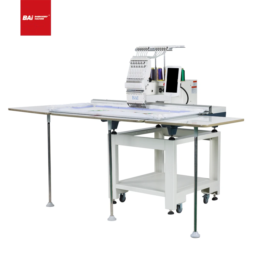 
BAI High speed automatic hat single head computer embroidery machine with big area 