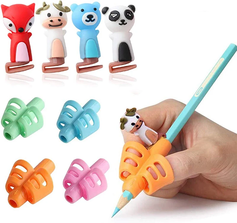 Rubber Pencil Holder Pen Writing Aid Grip Posture Correction Tool for Kids Preschoolers