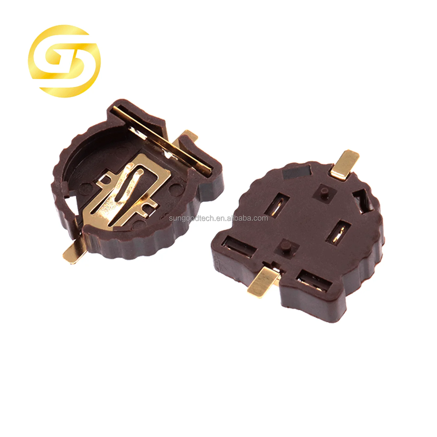 CR2032 Battery Holder PCB Mount Button Cell Battery Slot Plastic Case 3V