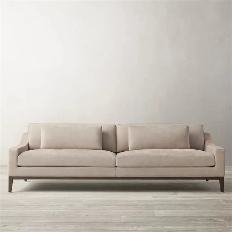 Sunwe Modern Beautiful Design Rice White Furniture  2 seats Couch  Waterproof Leather Sofa set furniture