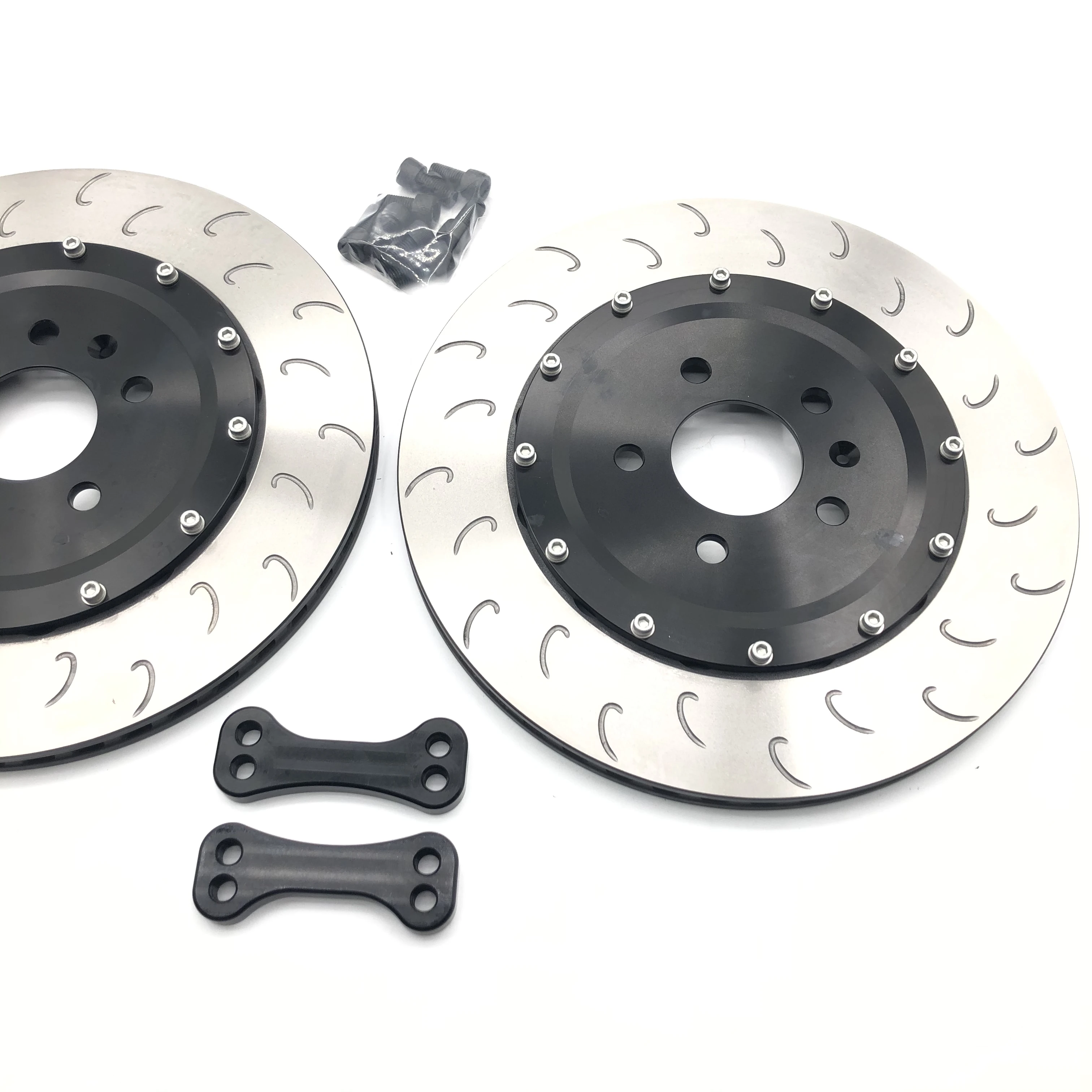 Support Custom New Forged Large Brake Disc Rear Brake Disc Rotors 355*10mm Center Bell Adapter For 2017 Ford focus RS