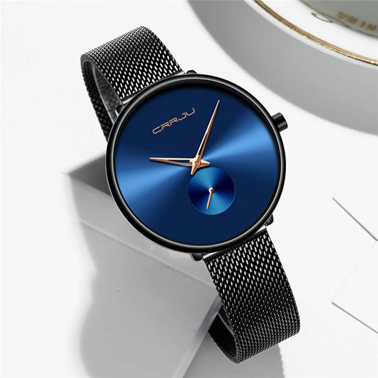 CRRJU 2165 OEM производитель часов женские модные наручные часы кварцевые из нержавеющей стали для дам с логотипом на заказ