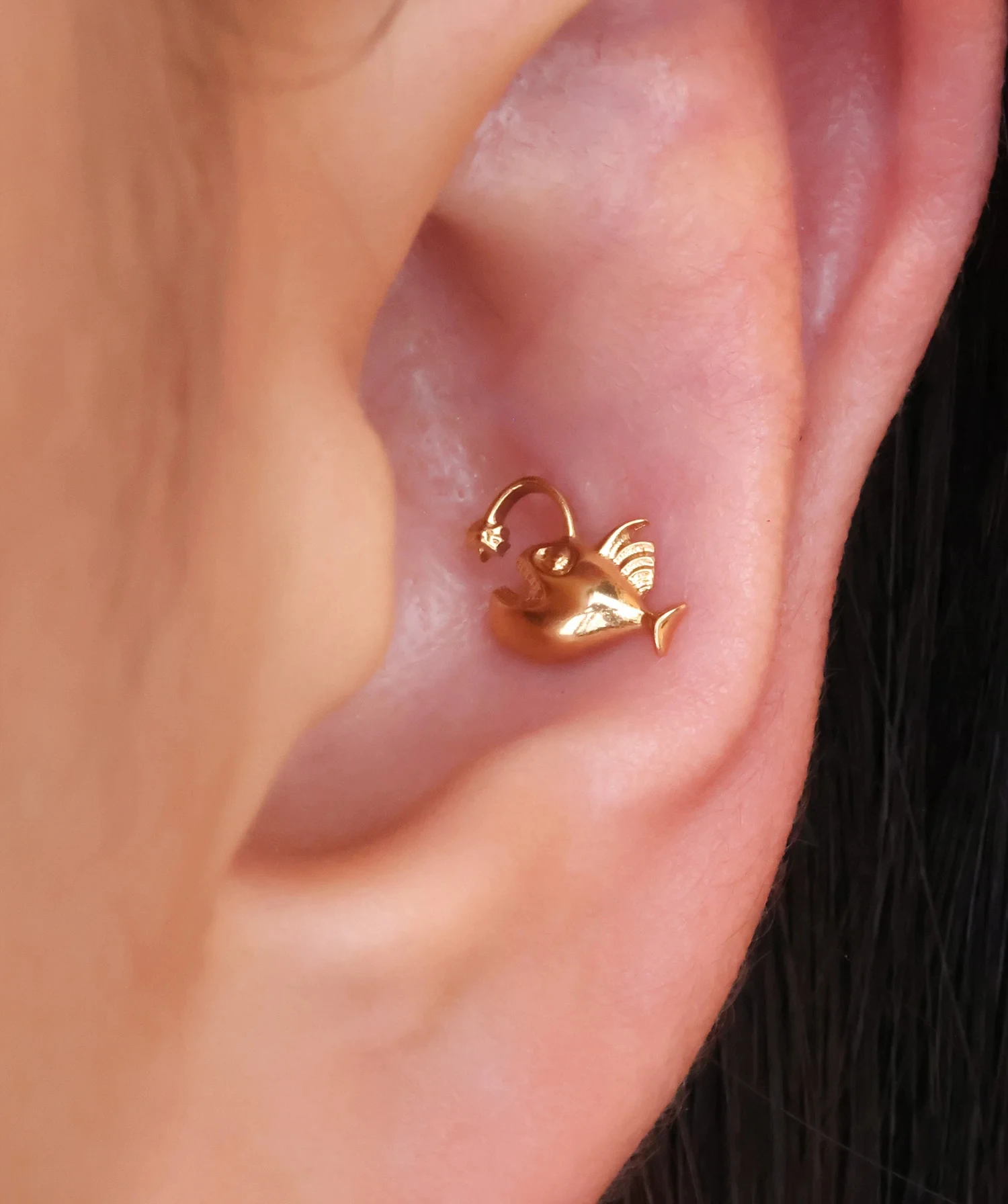 Milskye fashion fine jewelry for women 2024 14k gold plated 925 silver lantern fish stud earrings