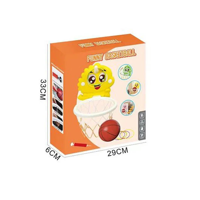 2023 new arrivals toys home sports simple color cartoon cute plastic odorless suction cup basketball ring and board