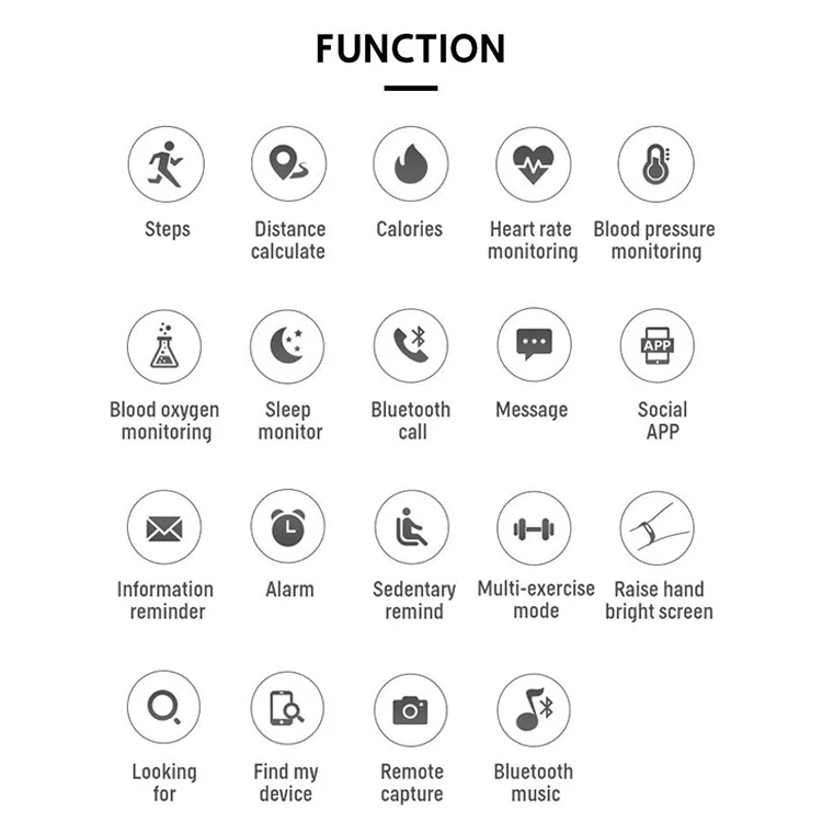 Business Smart Sports Watch Health Wearable Devices Screen Touch Watch with BT Calling