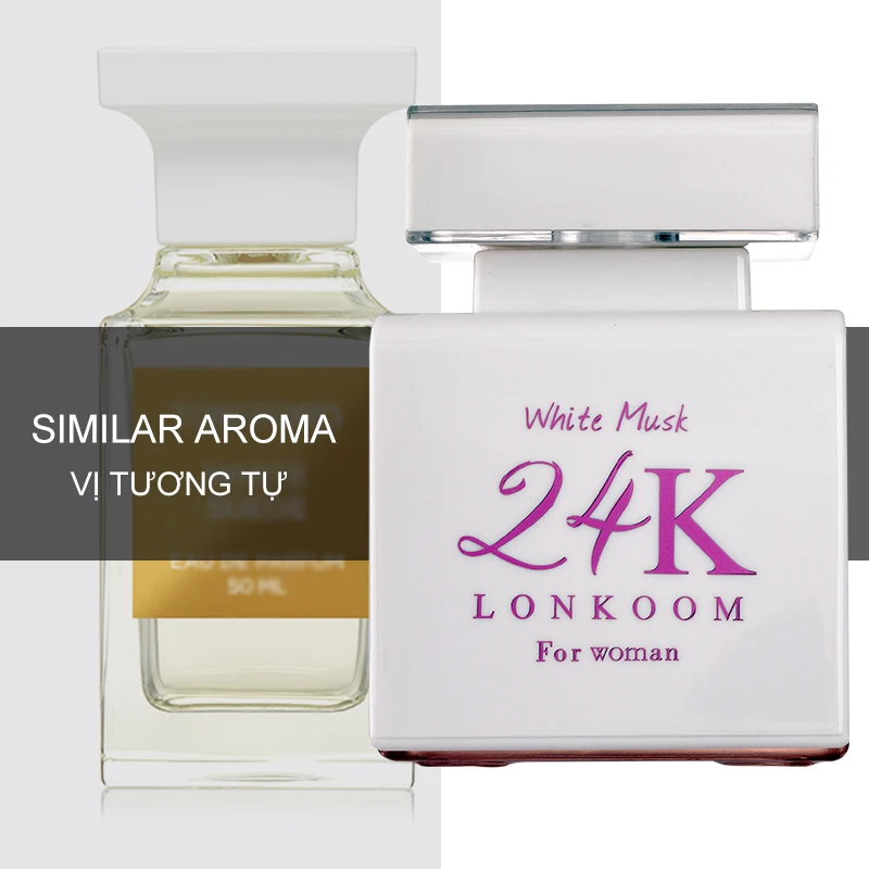 LONKOOM original perfumes 24K white musk women perfume body spray eau de parfum custom private label