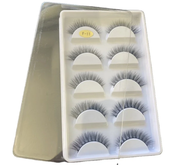 Faux Eyelashes with Small Size 3D 5 pairs Each Box Wholesale Natural maquillajepormayor Fake Eye Lashes