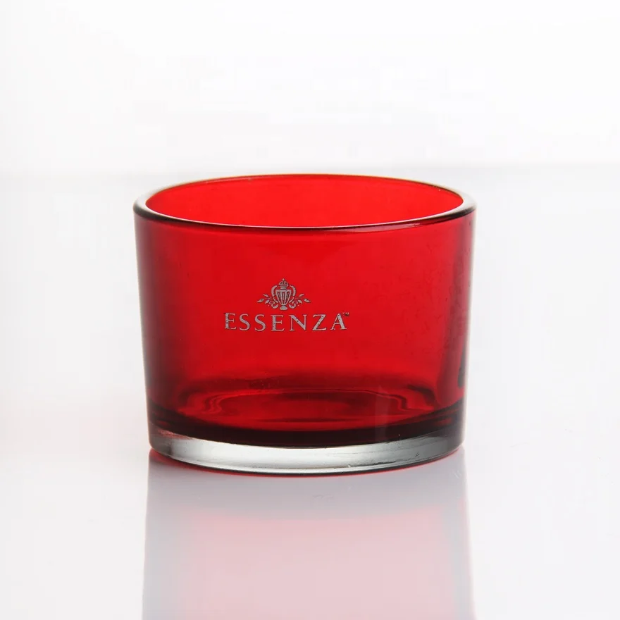 sample designs transparent hot sale home wedding candle holder clear glass round glass tealight holders cylinder candle jars