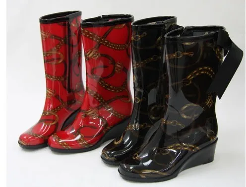 Internal linings fabric for  Fashion Transparent PVC Boots Lady Gumboots