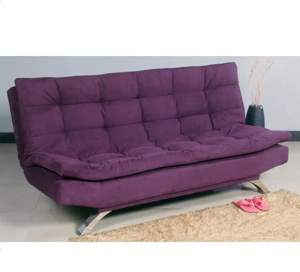 Modern Fabric  Futon Sofa Furniture Fabric Sofa Cum Bed with Double Size Mattress