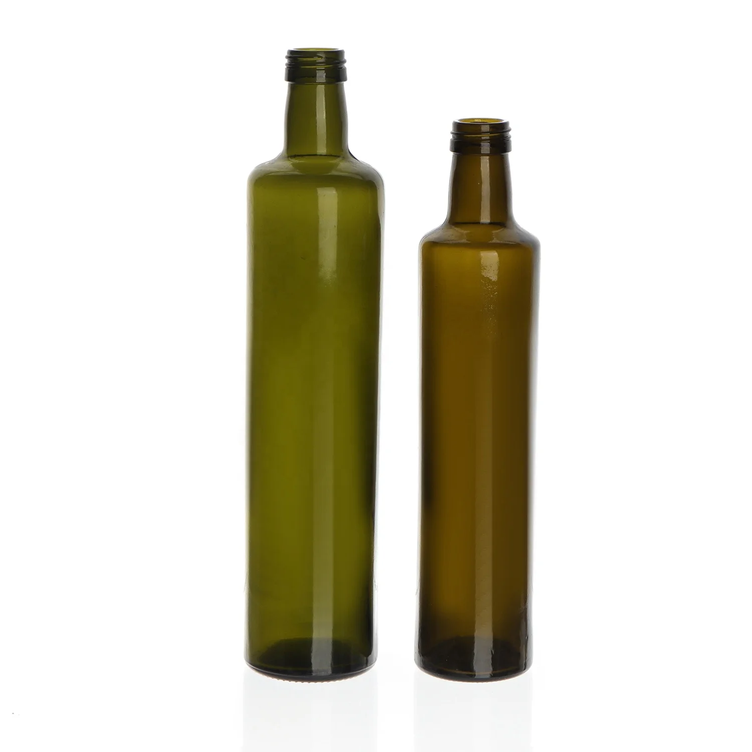 Round 100ml 250ml 500ml 750ml 1L Glass Olive Oil Packing Bottles With Stoppers