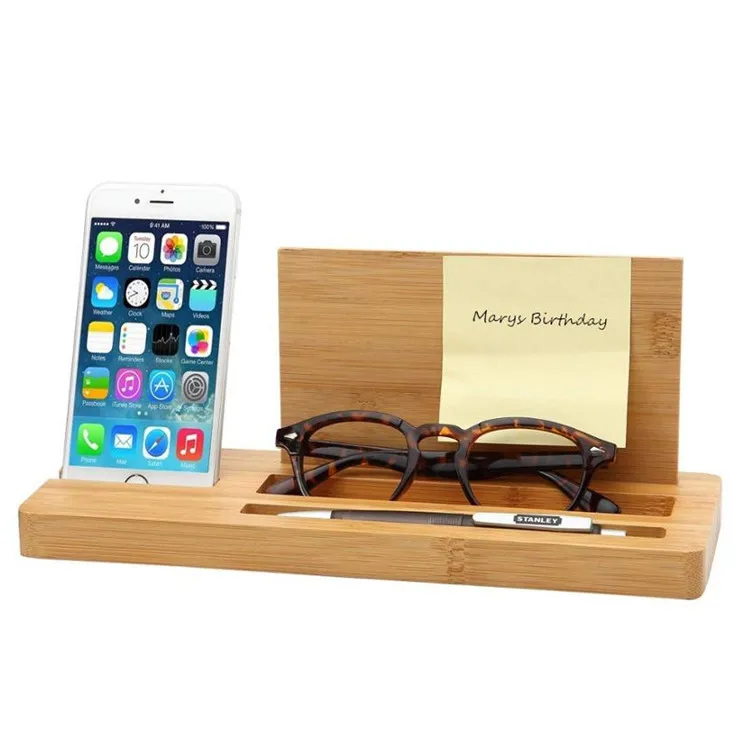 Creative Retro Wooden Cell Phone Stand Key Wallet Storage Bracket Watch Rack