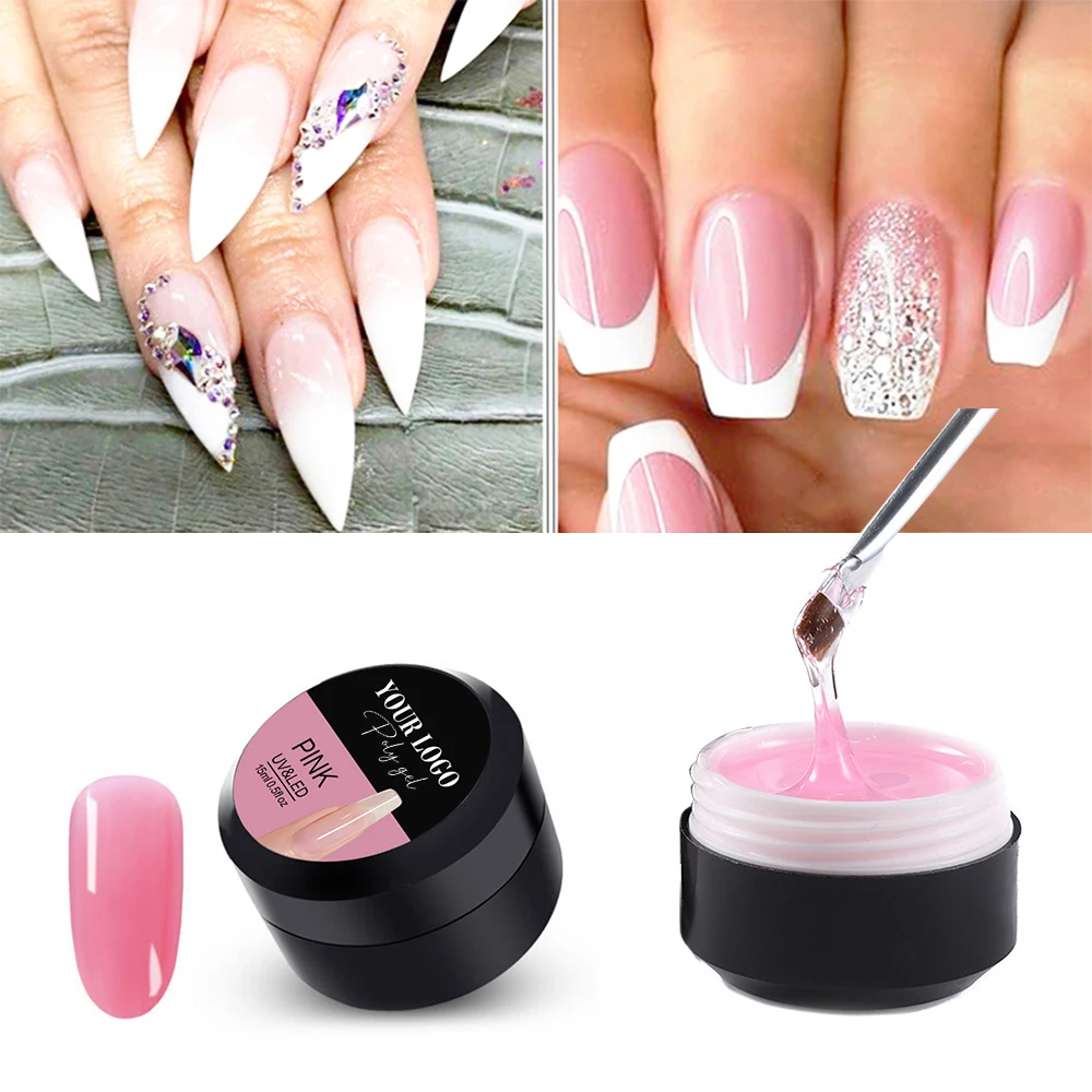 Private Label Nail Supplies Extension Gel Non Flow 15g 30g 60g 1KG Hard Sculpting Gel Nail Builder Uv Gel Polish
