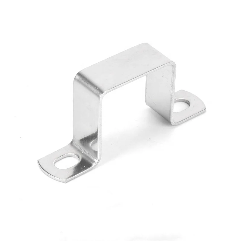 Wholesale Pipe Fitting Saddle Clamp Stainless Steel Two Hole U Type Pipe Clips Square U Shape Tube Clamps