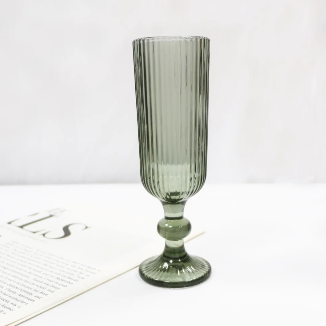 Factory Wholesale Vintage Glass Goblet Retro Glassware Wine Goblet Wine Cup Glass Goblet for Beverage Wine