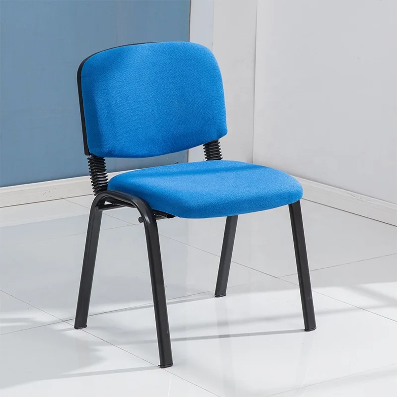 Multi-purpose fabric stackable armless conference chair without arms