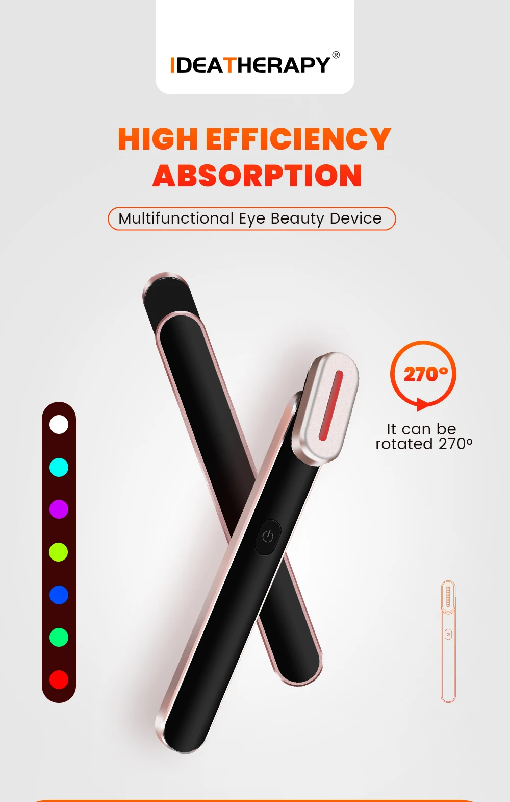 4-in-1 Facial Wand Red Light Therapy Face Massager Microcurrent Facial Care Device