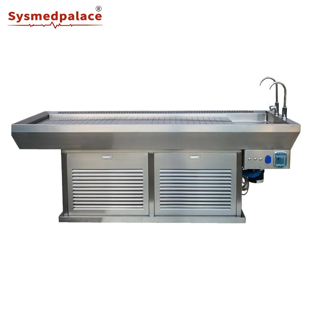 Sysmedpalac Corpse Washing Dissection Stainless Steel Electric Lifting Autopsy Table