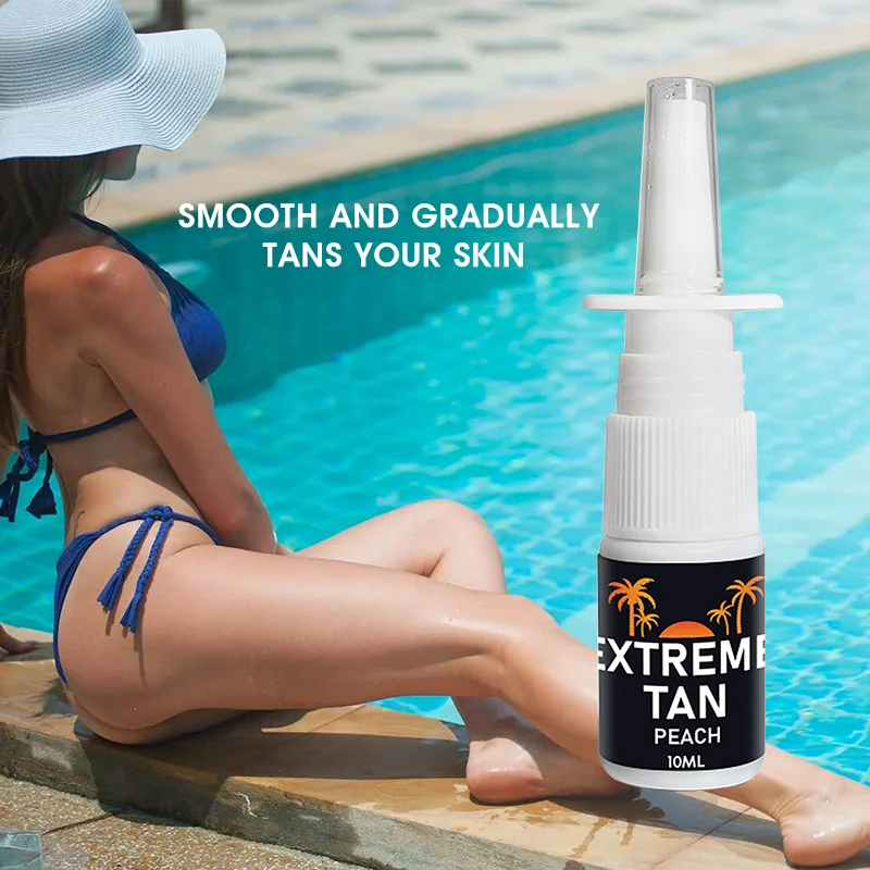 Лидер продаж, Лучшие 10 мл, спрей для быстрого загара для носа с экстремально черной кожей, спрей для загара для носа